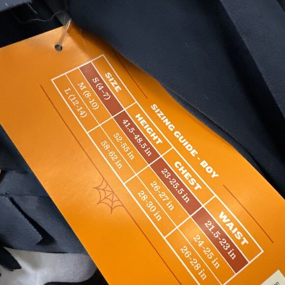 HYDE AND EEK! KIDS SPIRIT REAPER COSTUME, NAVY Kids Youth Size S 4-7 - Picture 4 of 5